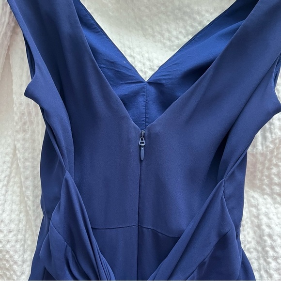 BCBCMaxazria Norah Maxi Dress in Orient Blue Chiffon Size 4 Wedding Formal Date - Picture 8 of 12